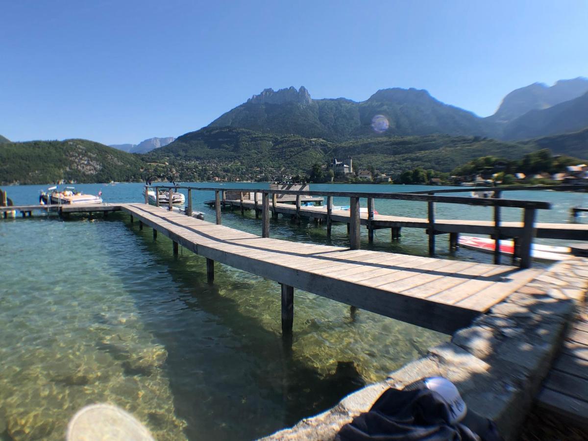 Au Bord Du Lac D'Annecy, Logement Type Loft, Dans Residence Avec Plage Et Ponton Privee Duingt Exterior photo