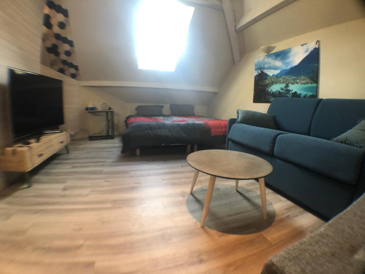 Au Bord Du Lac D'Annecy, Logement Type Loft, Dans Residence Avec Plage Et Ponton Privee Duingt Exterior photo