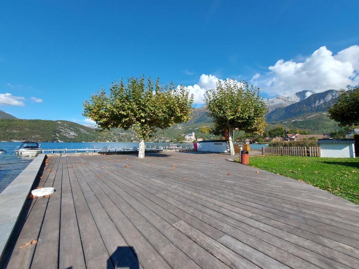 Au Bord Du Lac D'Annecy, Logement Type Loft, Dans Residence Avec Plage Et Ponton Privee Duingt Exterior photo