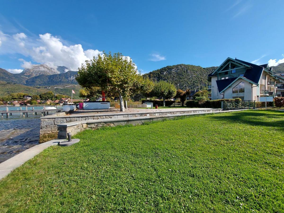 Au Bord Du Lac D'Annecy, Logement Type Loft, Dans Residence Avec Plage Et Ponton Privee Duingt Exterior photo